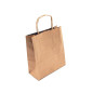 Small Brown Eco Paper Bag with Twist Paper Handles Small Brown Eco Paper Bag with Twist Paper Handles