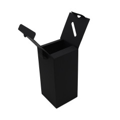 Vertikale schwarze Ölflaschen-Geschenkbox mit Griff