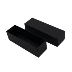 Lange schwarze Boden-Deckel-Kartonbox für Kekse
