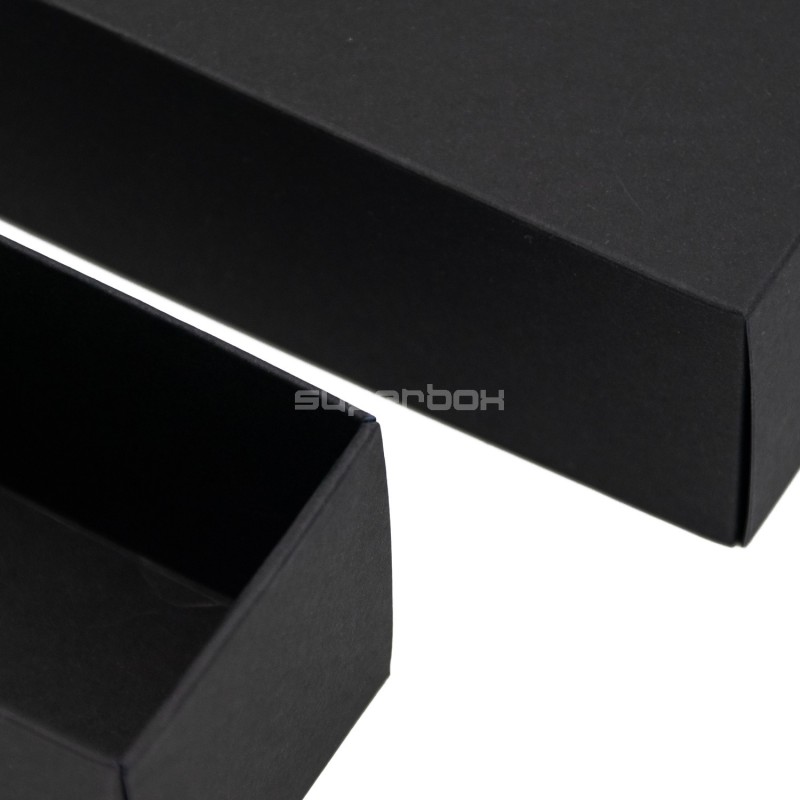 Lange schwarze Boden-Deckel-Kartonbox für Kekse
