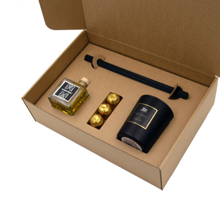 Braune Wellpappe-Einlage in Größe L