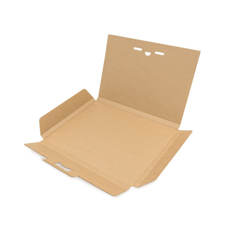 Braune A4-Wellpappen-Umschlag, 1,5 cm Höhe