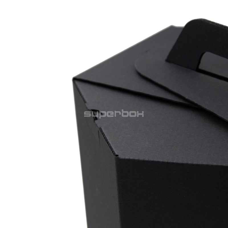 Schwarze Geschenkbox für litauischen Baumkuchen, 345 mm Höhe