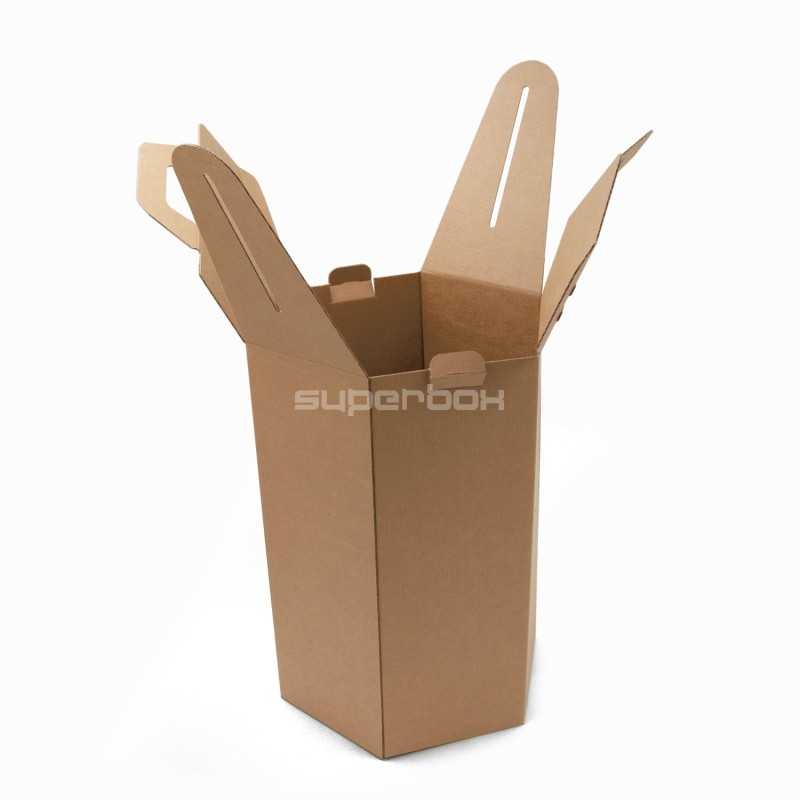 Braune Geschenkbox für litauischen Baumkuchen, 345 mm Höhe