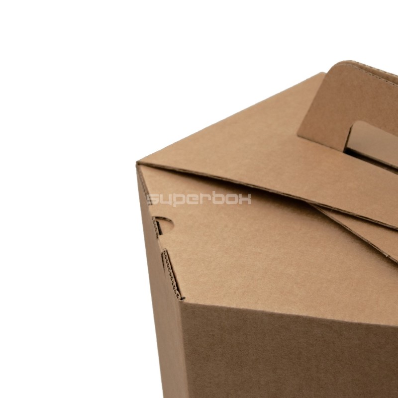 Braune Geschenkbox für litauischen Baumkuchen, 345 mm Höhe