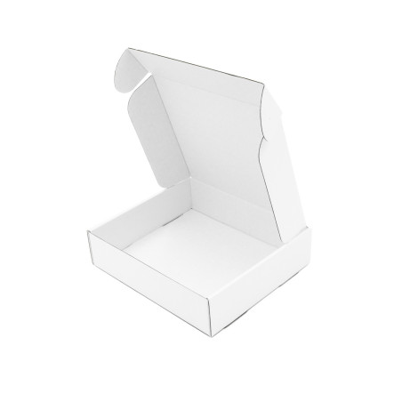 Weiße niedrige Geschenkbox