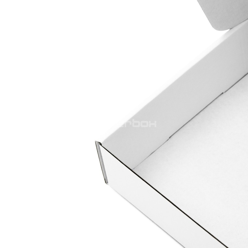Kleine weiße Geschenkbox mit PVC-Fenster, 5 cm hoch
