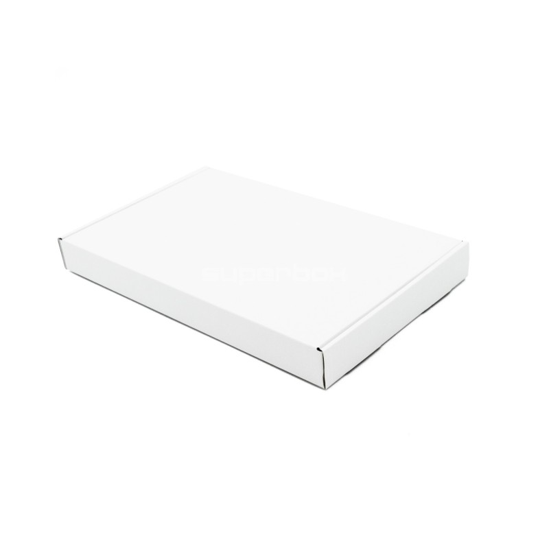 Flat Oblong White Box for Shipping Items