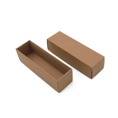 Lange braune Boden-Deckel-Kartonbox für Kekse