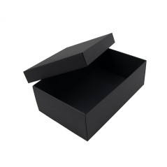 Schwarze Geschenkbox mit Deckel, 10 cm hoch