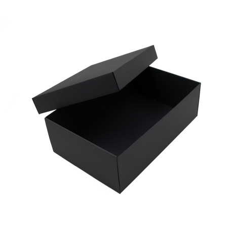 Schwarze Geschenkbox mit Deckel, 10 cm hoch