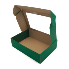 Grüne A4-Box mit Fenster