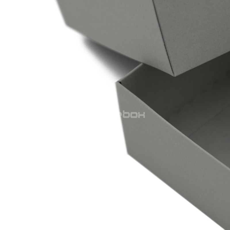 Graue zweiteilige Karton-Geschenkbox