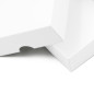 Zweiteilige Quadratische Weiße Schachtel | 90x90x30 mm | Superbox