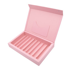 Große rosa Box für MACARONS-Kekse mit Magneten