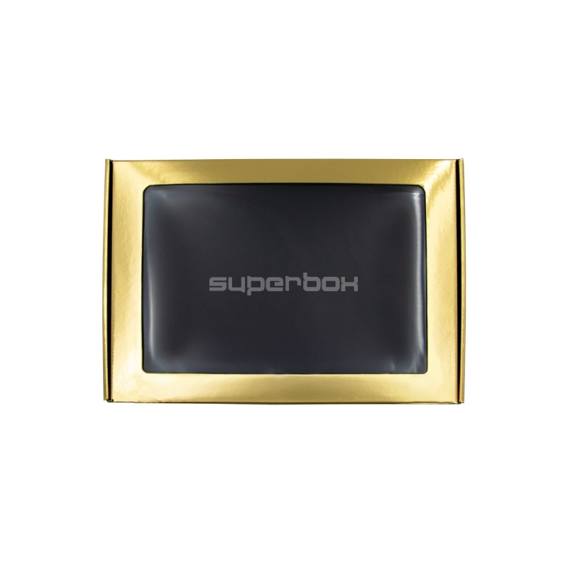 Spiegelbox in Gold, A4-Format mit PVC-Fenster Spiegelbox in Gold, A4-Format mit PVC-Fenster