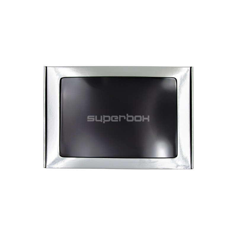 Spiegelbox in Silber, A4-Format mit PVC-Fenster