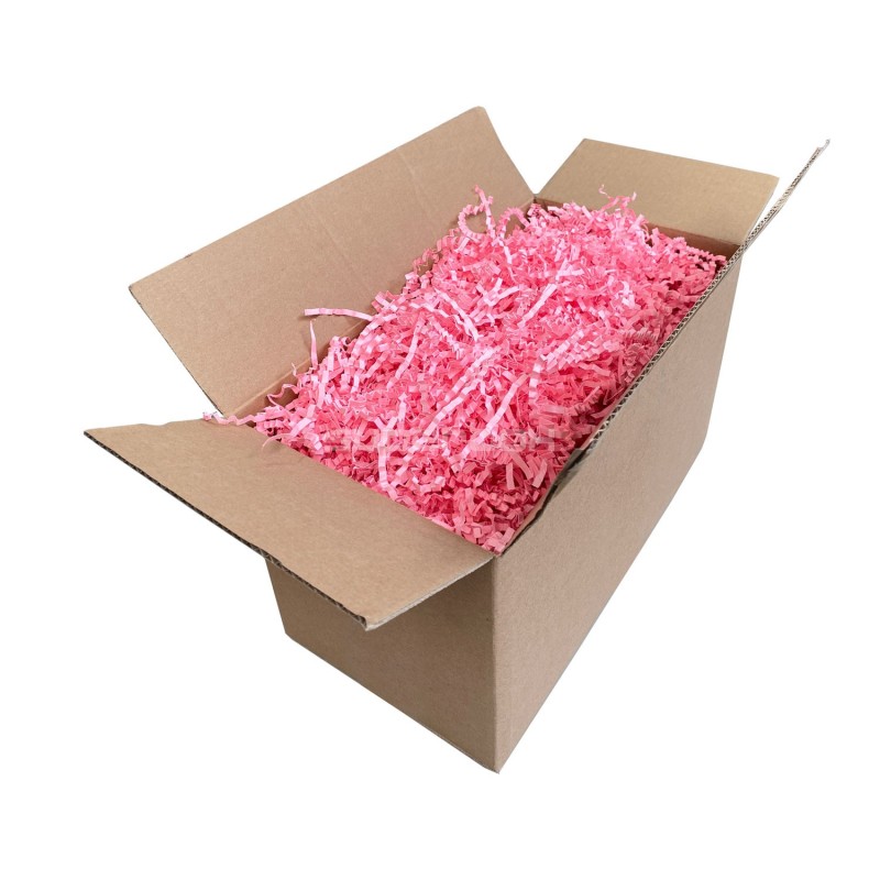 Starre rosa Papierwolle – 4 mm, 1 kg