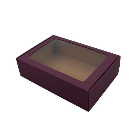 Cherry Red A4 Size Gift Box with Window
