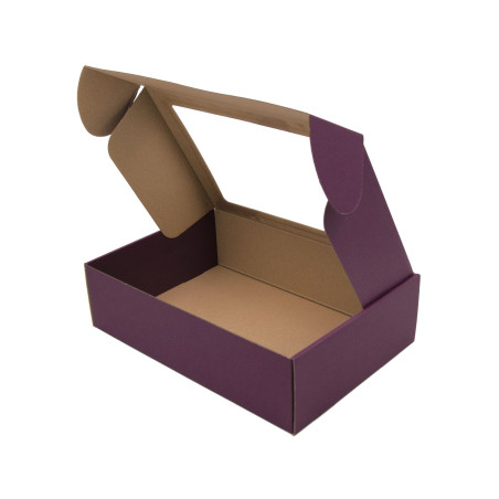 Purple A4 Format Box with Window and LINES Print