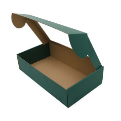 Öko-grüne Geschenkbox mit Fenster für Flasche