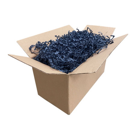 Starre dunkelblaue Papierwolle – 4 mm, 1 kg