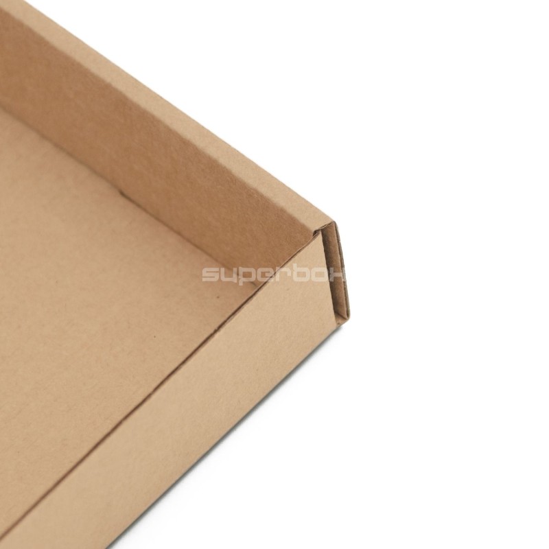 Braune Box mit PVC-Fenster, 3 cm hoch