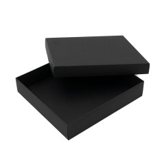 Schwarze zweiteilige Karton-Geschenkbox