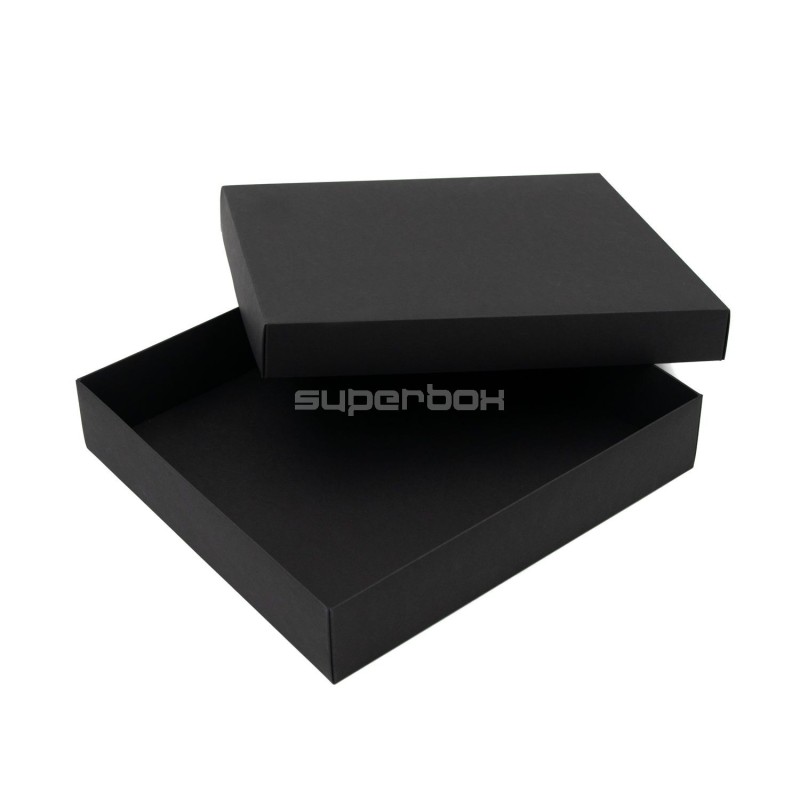 Schwarze zweiteilige Karton-Geschenkbox