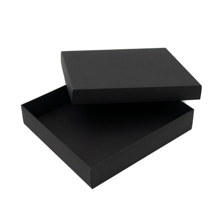 Schwarze zweiteilige Karton-Geschenkbox