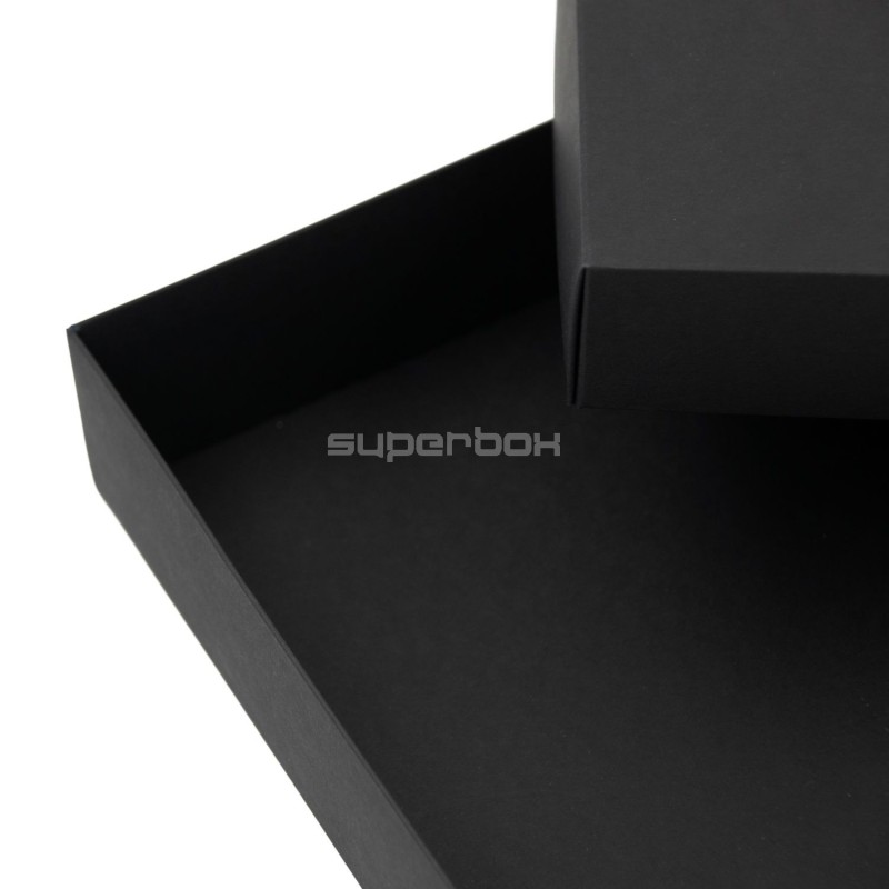 Schwarze zweiteilige Karton-Geschenkbox
