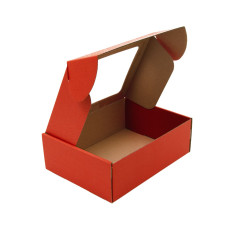 A5-Format-Geschenkbox mit Fenster und glänzendem HERZ-Druck