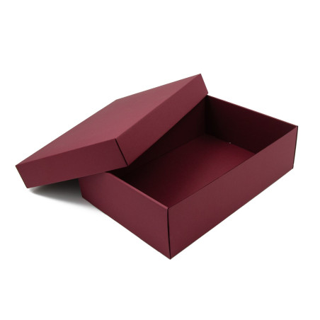 Weinrote universelle zweiteilige Box, 10 cm hoch