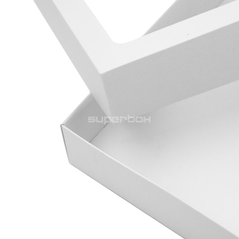 White Two-part Box with PVC Window 5 cm High