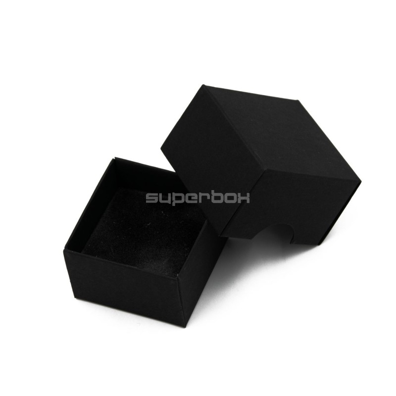 Schwarzes Samteinlage für Box 45x45x30 mm