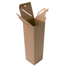Vertikale braune Geschenkbox mit Griff