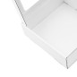 Weiße Box mit PVC-Fenster, 6 cm hoch | 185x195x60 mm | Superbox