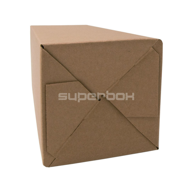 Vertikale braune Geschenkbox mit Griff