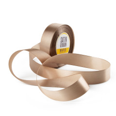Elegantes Latte-Satinband, 25 mm Breite