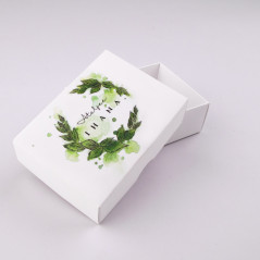 Weiße zweiteilige Karton-Geschenkbox | 95x70x30 mm | Superbox