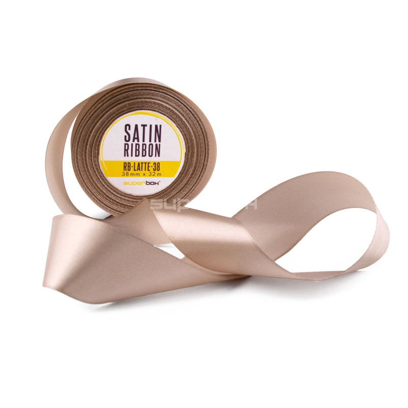 Breites Latte-Satinband, 38 mm Breite