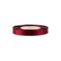 Plum satin ribbon – glossy, 12 mm wide, 32 m roll