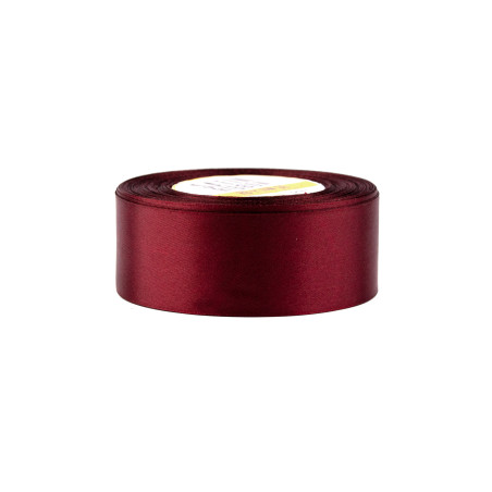 Plum satin ribbon – glossy, 38 mm wide, 32 m roll