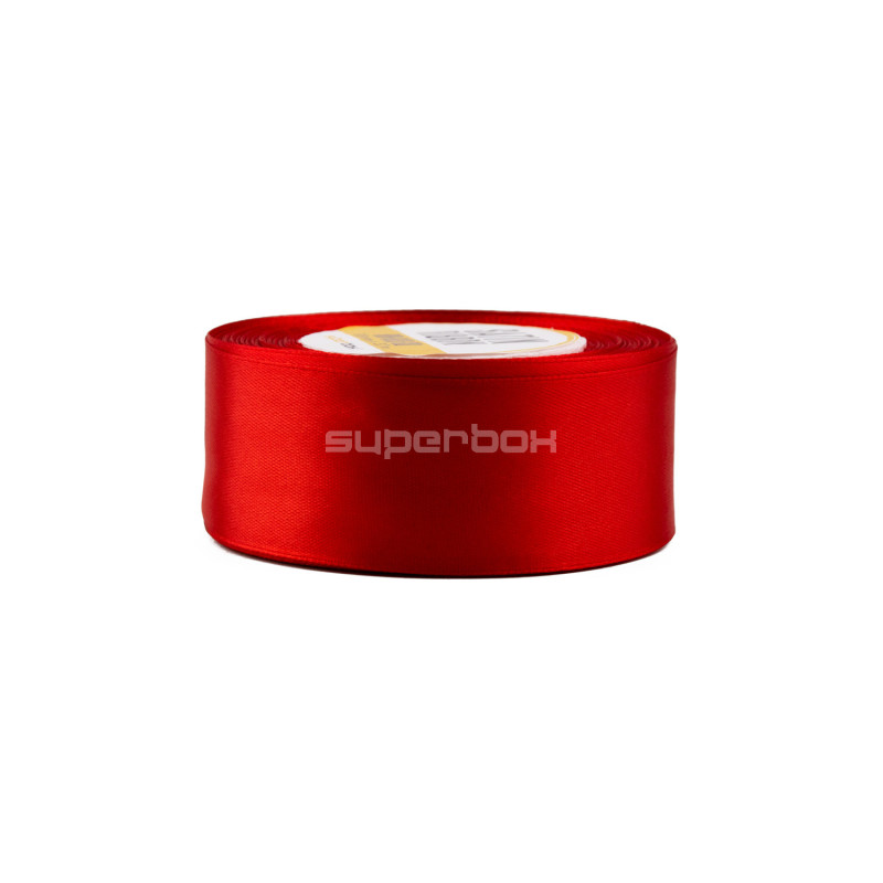 Lebhaftes rotes Satinband | 38 mm x 32 m | Superbox