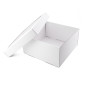 Weiße Große Quadratische Box mit PVC-Fenster | 300x300x150 mm