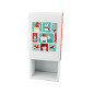 Christmas gift box with a pull-out drawer and festive illustrations - side view