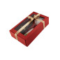 Rote Geschenkbox mit Fenster für Flasche | 340x195x85 mm | Superbox