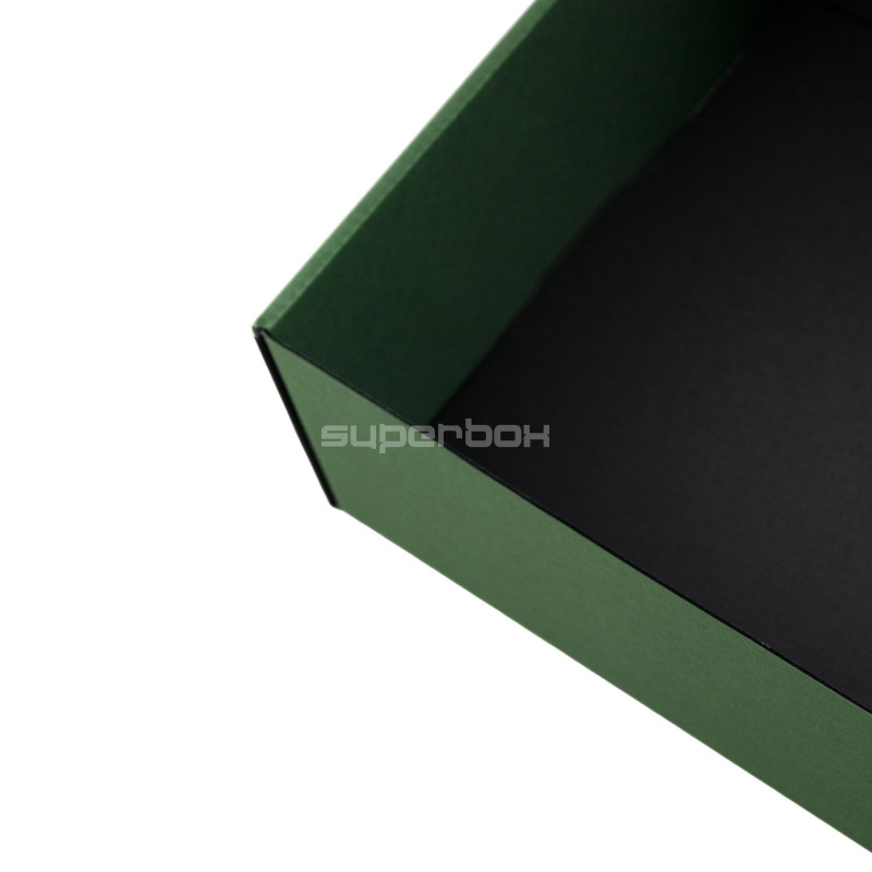 Green Gift Box with Window for Bottle