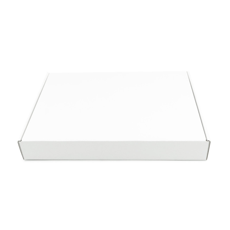 Weiße dekorative Geschenkbox für Kalender oder Fotoalbum ohne Fenster