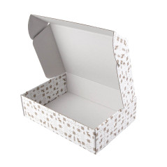 Weiße A4-Geschenkbox mit Wintermotiven